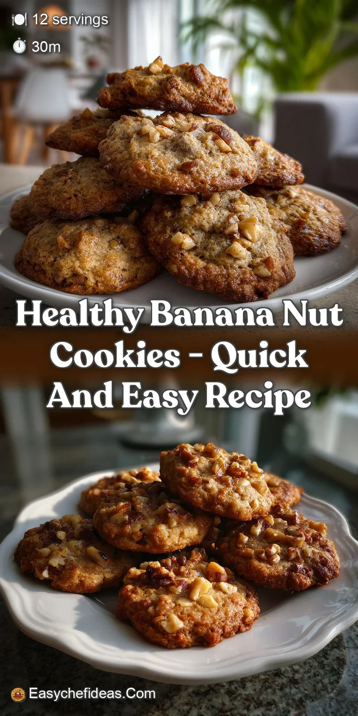 Healthy Banana Nut Cookies - Quick and Easy Recipe