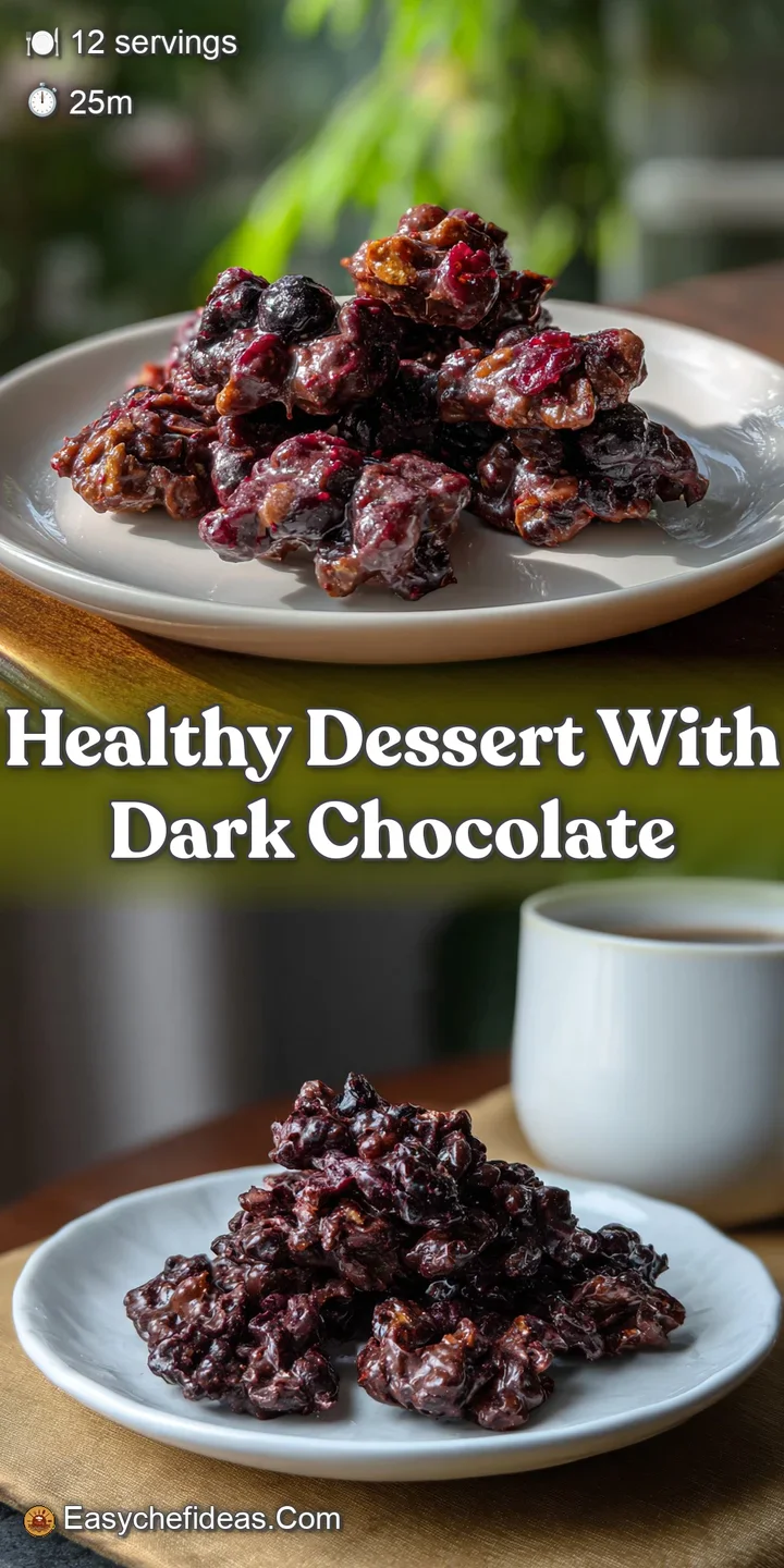 Close-up reveals the fudgy texture of a dark chocolate dessert bar. Hints of oats visible. A dusting of fine cocoa powder.