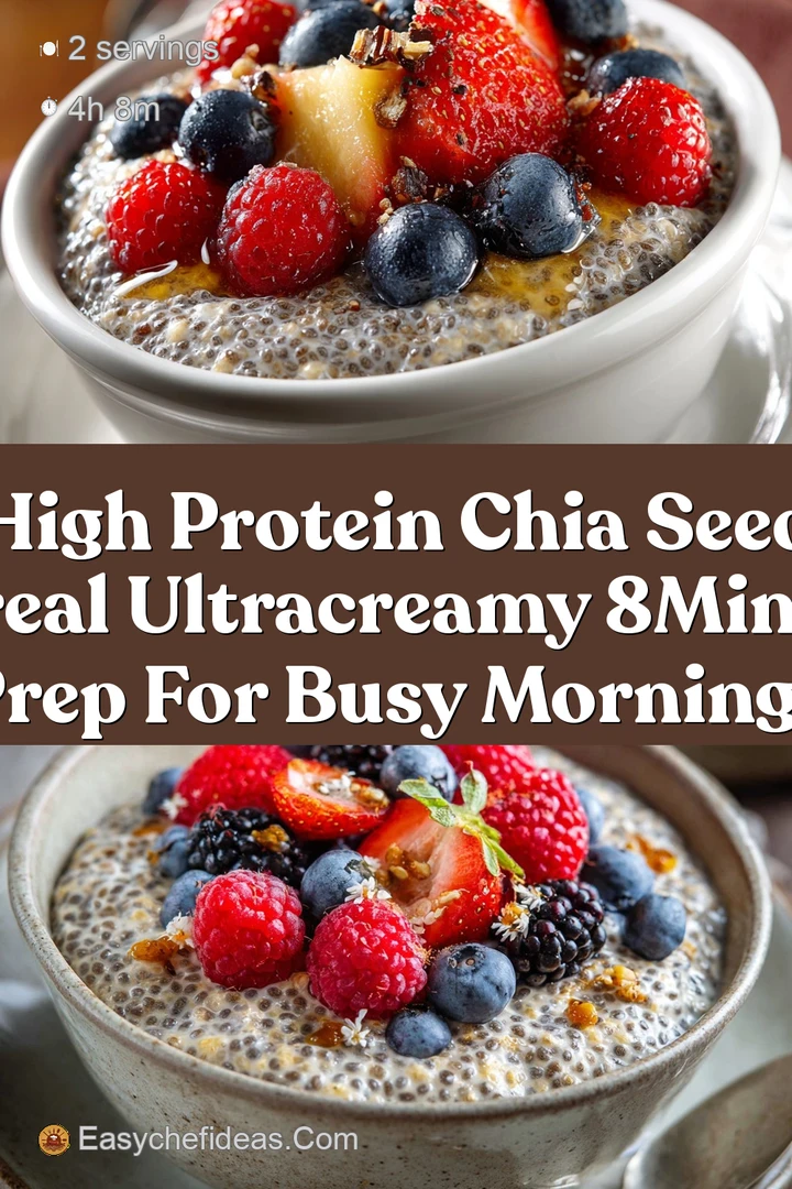 High Protein Chia Seed Cereal UltraCreamy 8Minute Prep for Busy Mornings