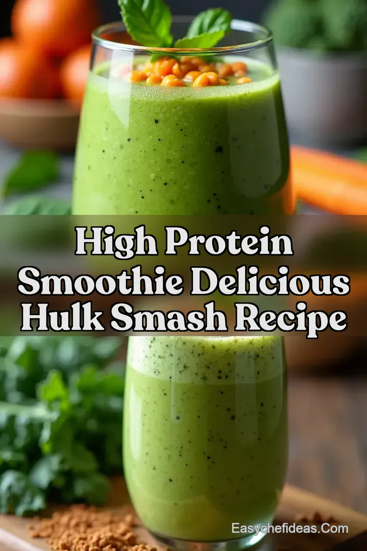 High Protein Smoothie Delicious Hulk Smash Recipe