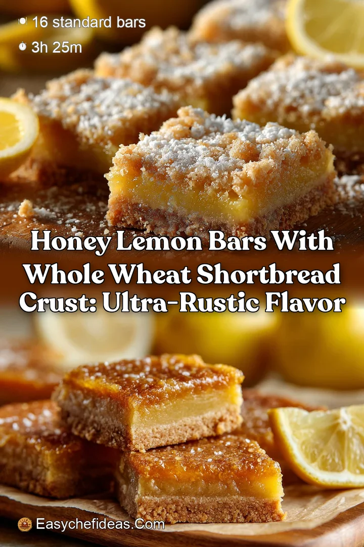 Honey Lemon Bars with Whole Wheat Shortbread Crust: Ultra-Rustic Flavor