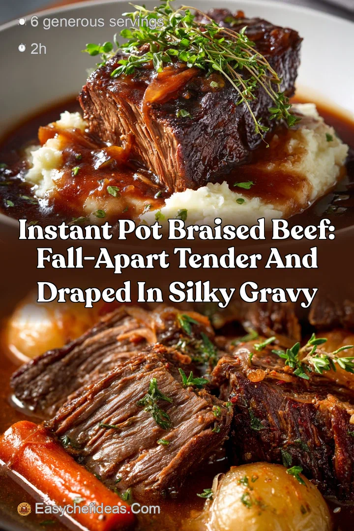 Instant Pot Braised Beef: Fall-Apart Tender and Draped in Silky Gravy
