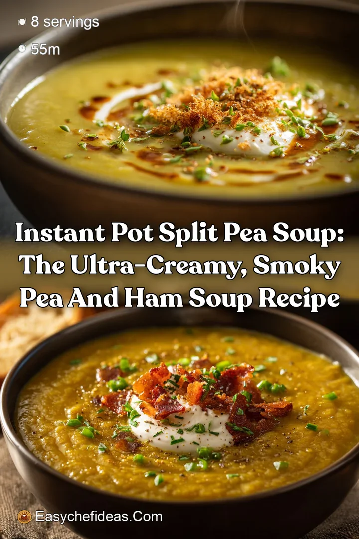 Instant Pot Split Pea Soup: The Ultra-Creamy Smoky Pea and Ham Soup Recipe