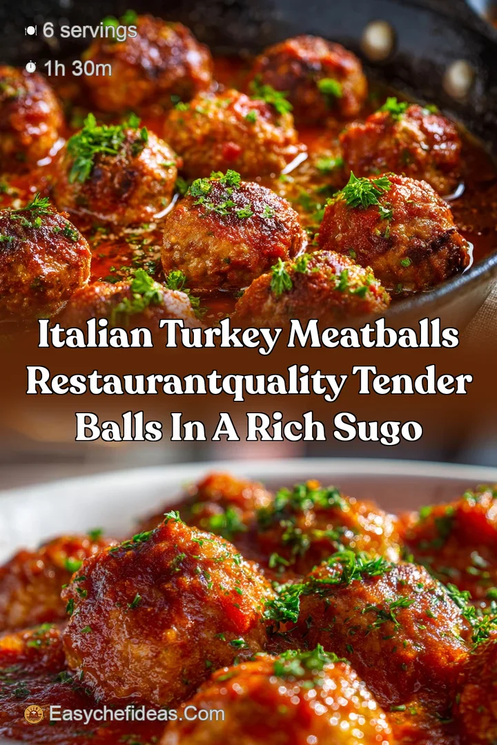 Italian Turkey Meatballs RestaurantQuality Tender Balls in a Rich Sugo