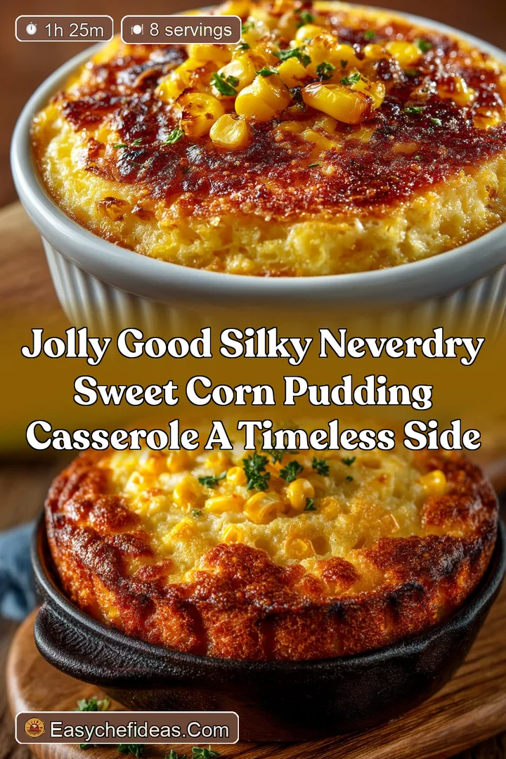 Jolly Good Silky NeverDry Sweet Corn Pudding Casserole A Timeless Side