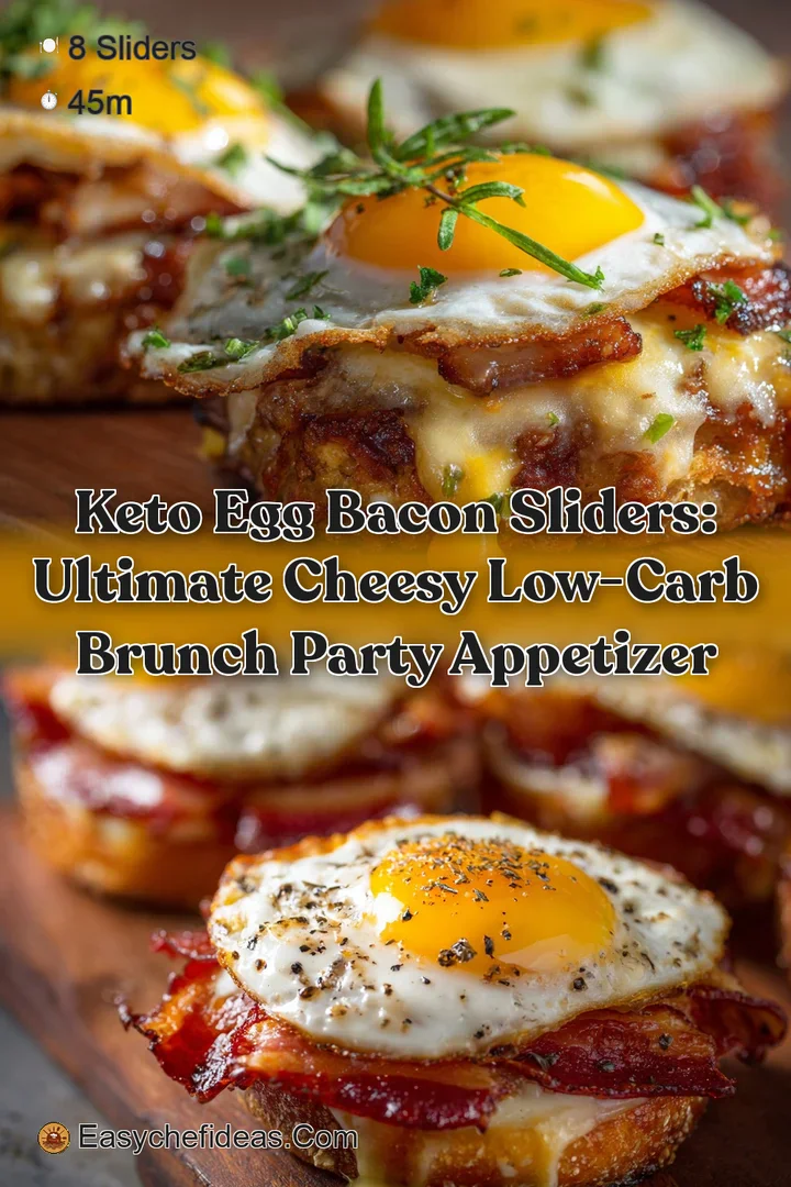 Keto Egg Bacon Sliders: Ultimate Cheesy Low-Carb Brunch Party Appetizer