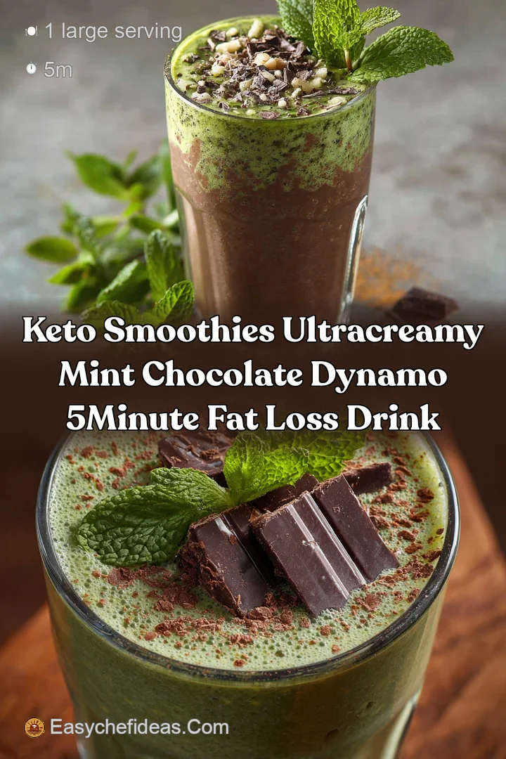 Keto Smoothies UltraCreamy Mint Chocolate Dynamo 5Minute Fat Loss Drink