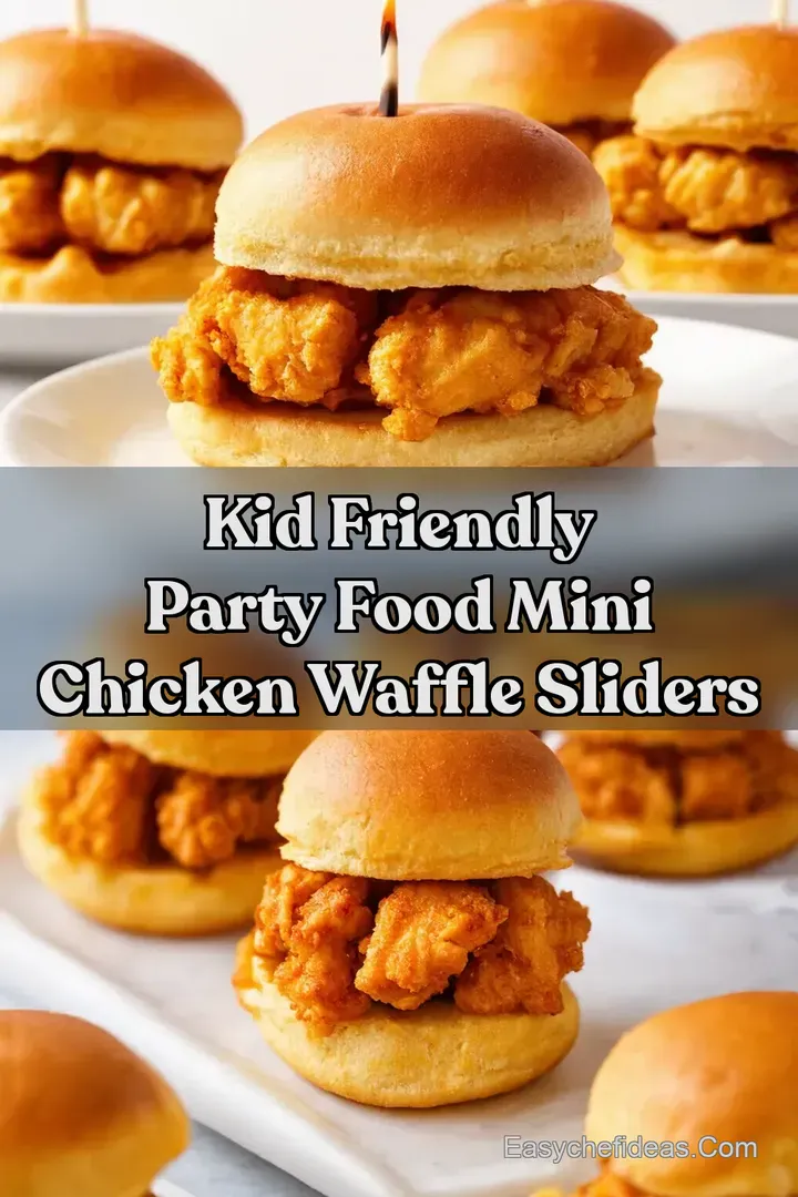 Kid Friendly Party Food Mini Chicken Waffle Sliders