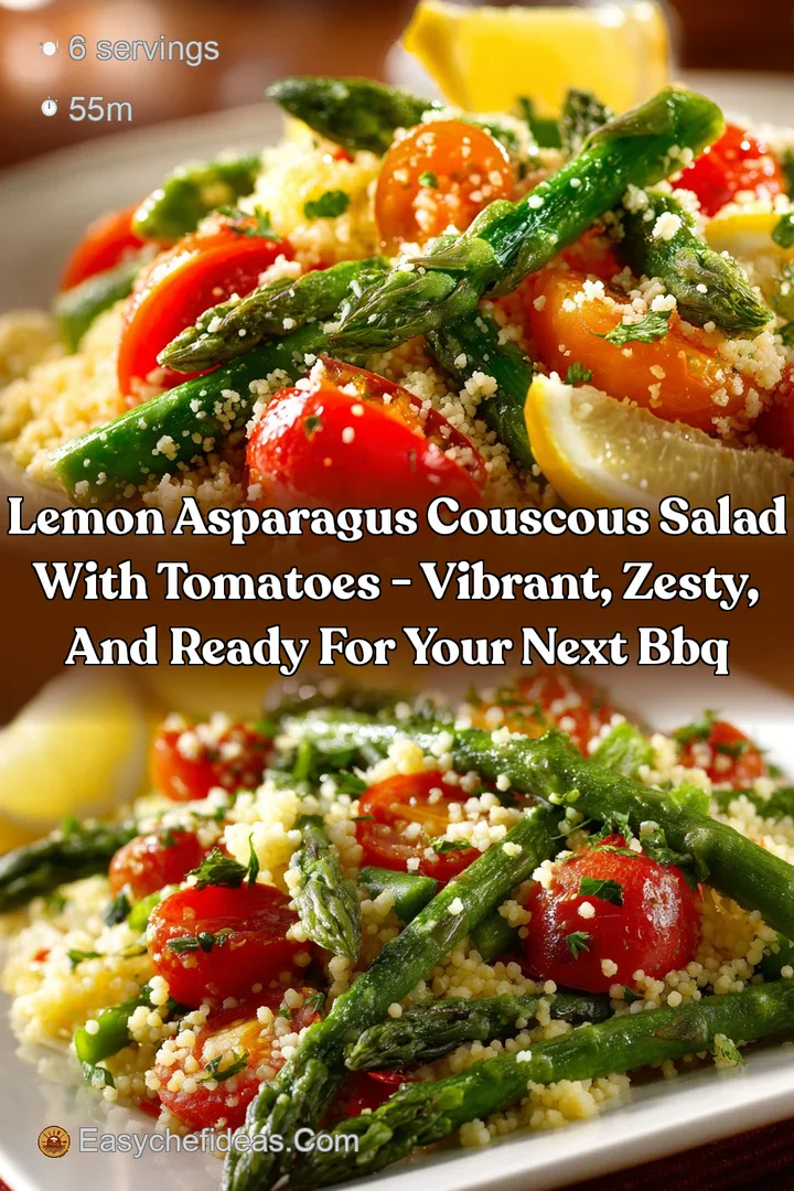 Lemon Asparagus Couscous Salad with Tomatoes - Vibrant Zesty and Ready for Your Next BBQ