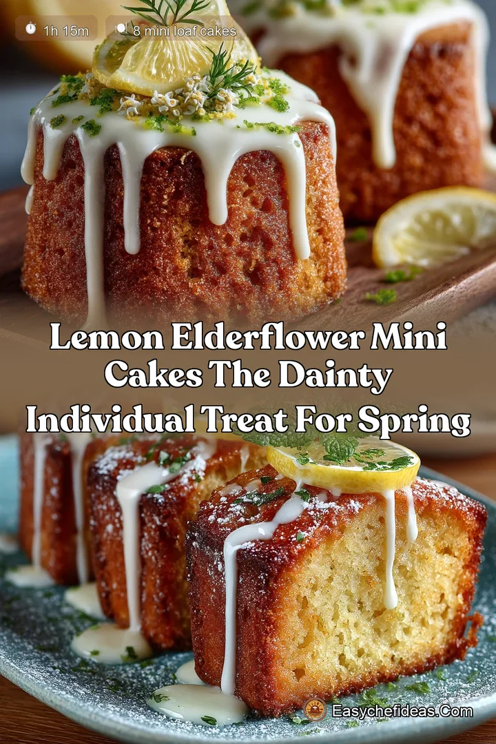 Lemon Elderflower Mini Cakes The Dainty Individual Treat for Spring