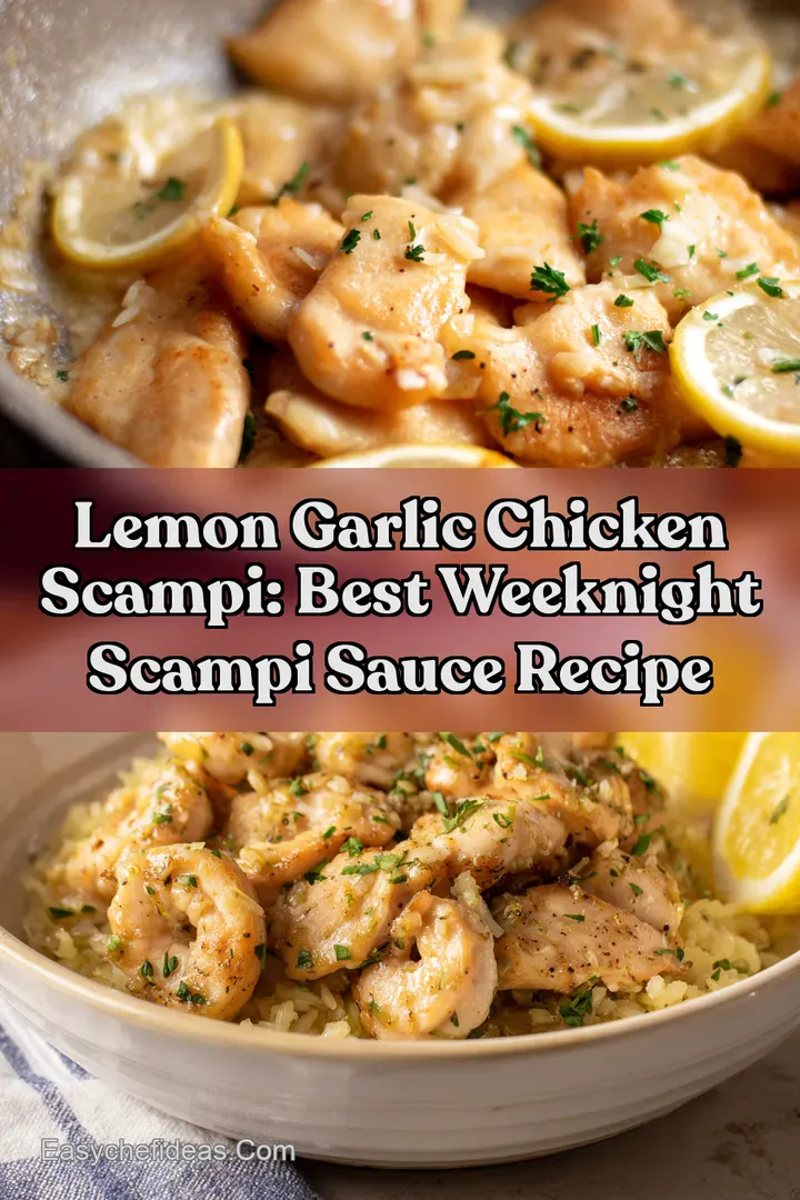 Lemon Garlic Chicken Scampi: Best Weeknight Scampi Sauce Recipe