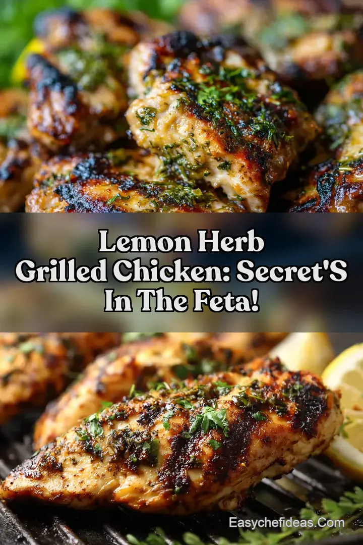 Lemon Herb Grilled Chicken: Secret s in the Feta!