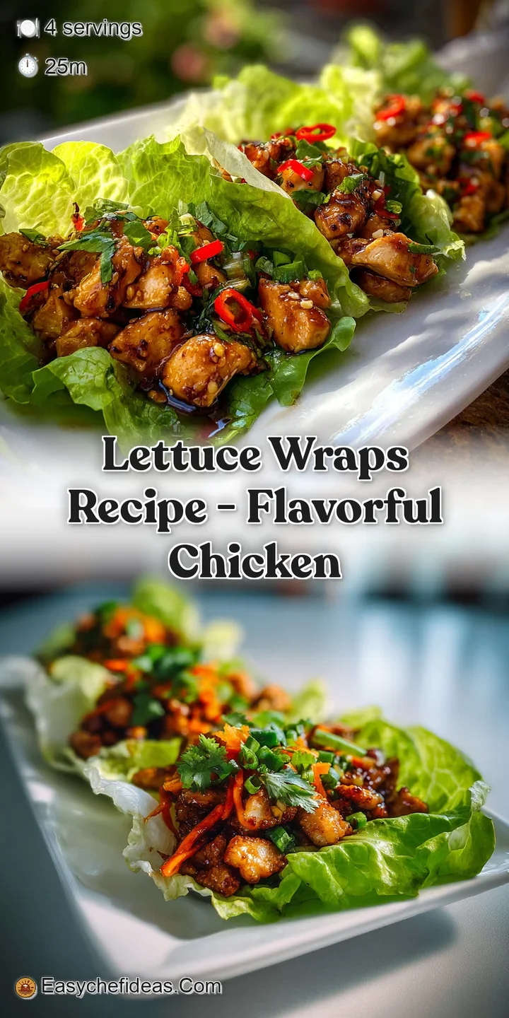 Close-up of a lettuce wrap featuring juicy, browned meat, crunchy vegetables, and a tangy sauce, highlighting freshness an...