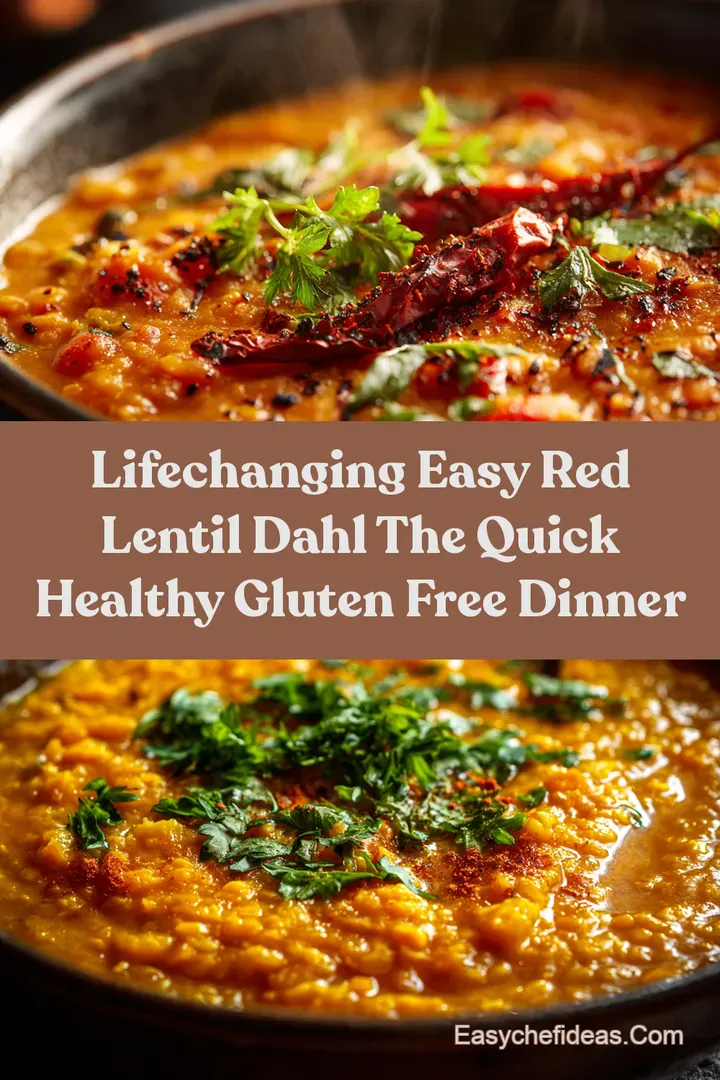 LifeChanging EASY RED LENTIL DAHL The Quick Healthy Gluten Free Dinner