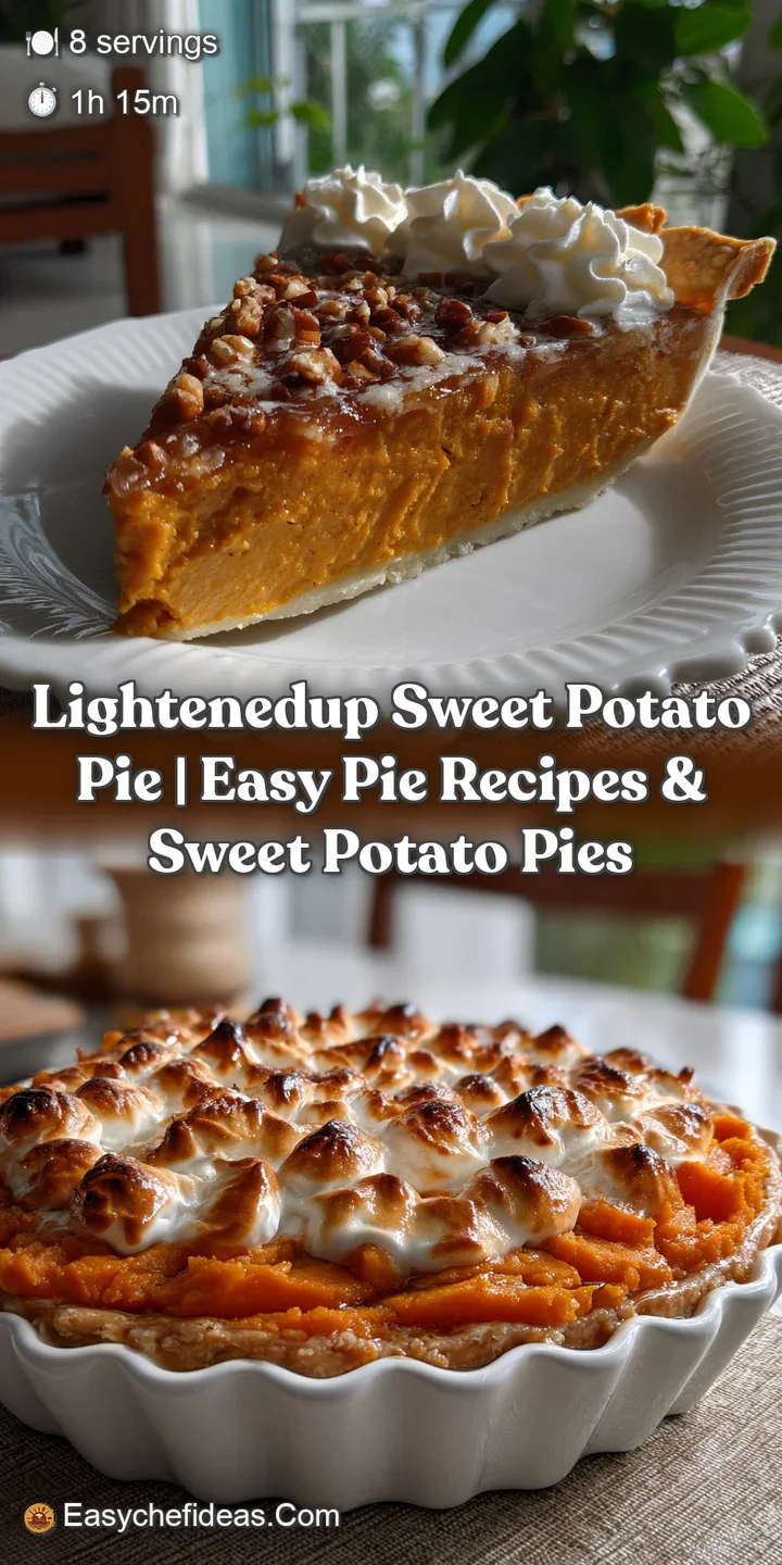 LightenedUp Sweet Potato Pie | Easy Pie Recipes & Sweet Potato Pies