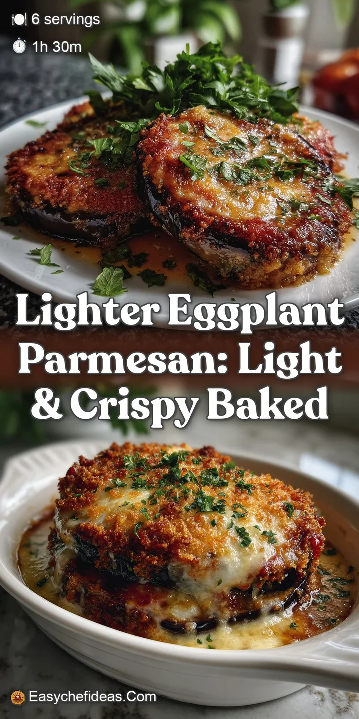 Lighter Eggplant Parmesan: Light & Crispy Baked