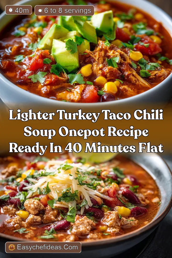 Lighter Turkey Taco Chili Soup OnePot Recipe Ready in 40 Minutes Flat