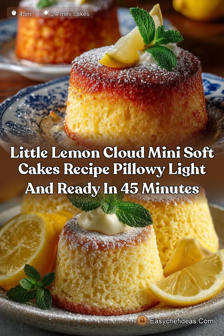 Little Lemon Cloud Mini Soft Cakes Recipe Pillowy Light and Ready in 45 Minutes
