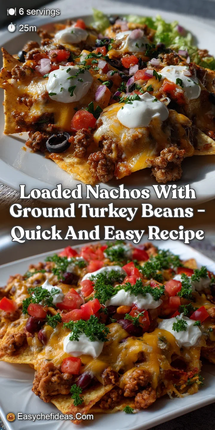 Loaded Nachos with Ground Turkey Beans - Quick and Easy Recipe