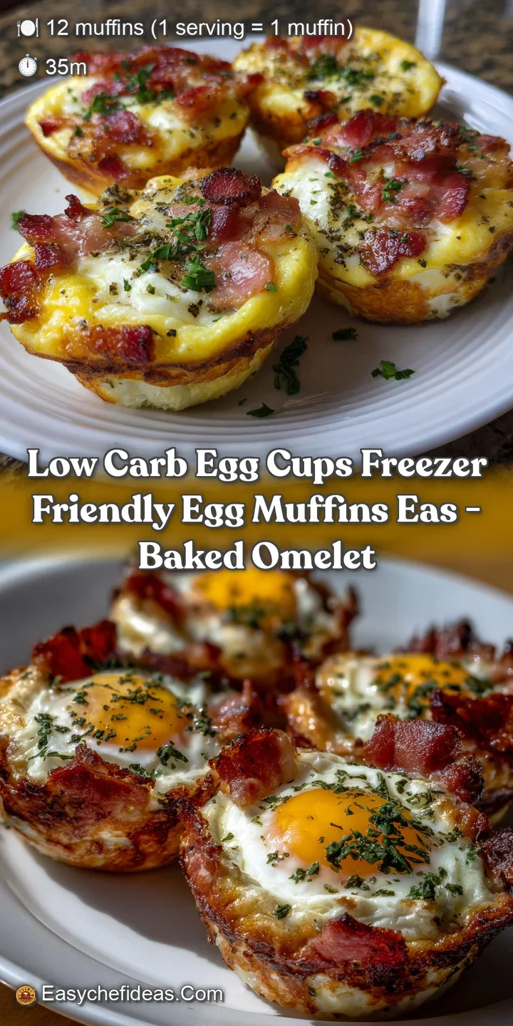 low carb egg cups freezer friendly egg muffins eas - Baked Omelet