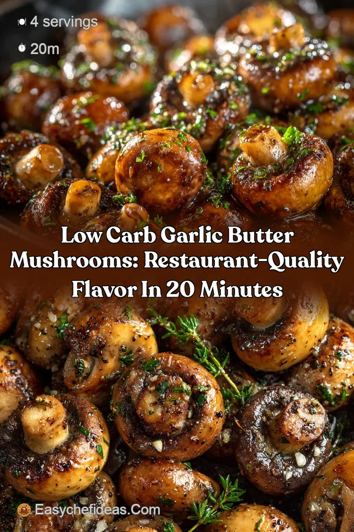 Low Carb Garlic Butter Mushrooms: Restaurant-Quality Flavor in 20 Minutes