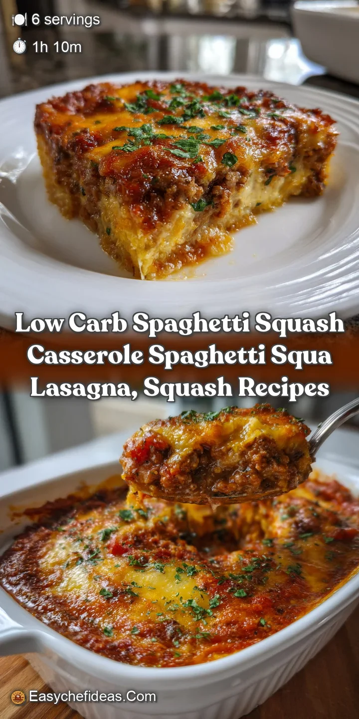 Low Carb Spaghetti Squash Casserole Spaghetti Squa Lasagna Squash Recipes