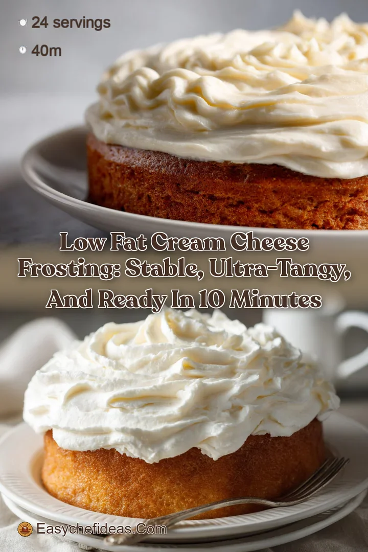 Low Fat Cream Cheese Frosting: Stable Ultra-Tangy and Ready in 10 Minutes