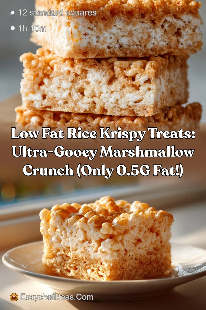Low Fat Rice Krispy Treats: Ultra-Gooey Marshmallow Crunch (Only 0.5g Fat!)