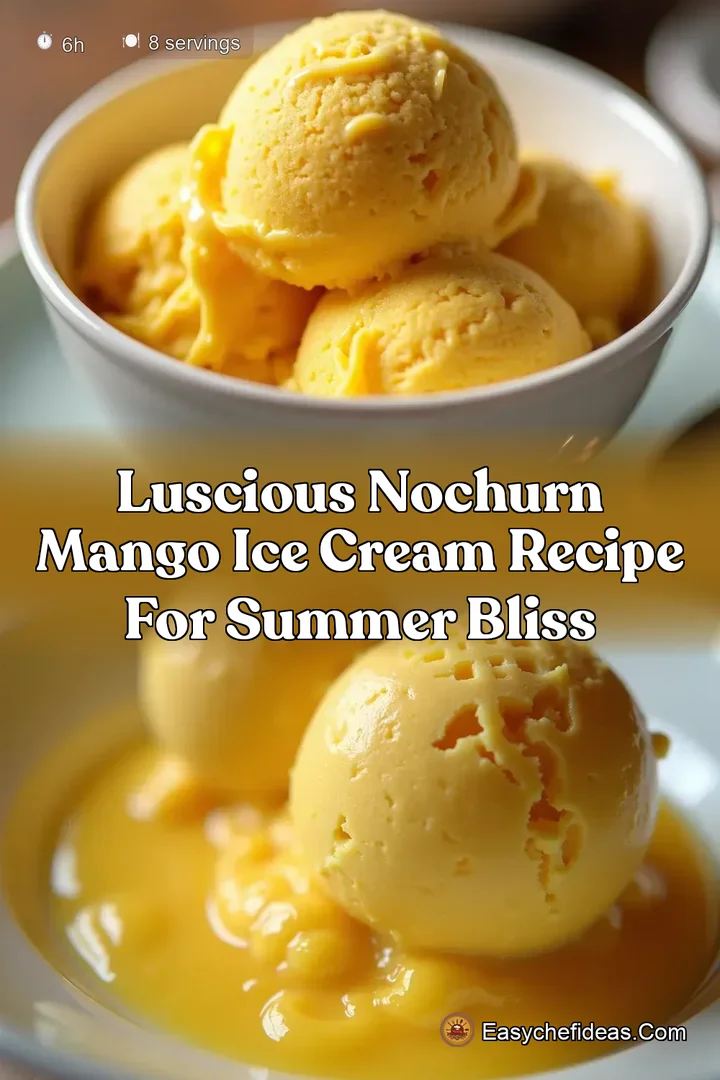 Luscious NoChurn Mango Ice Cream Recipe for Summer Bliss