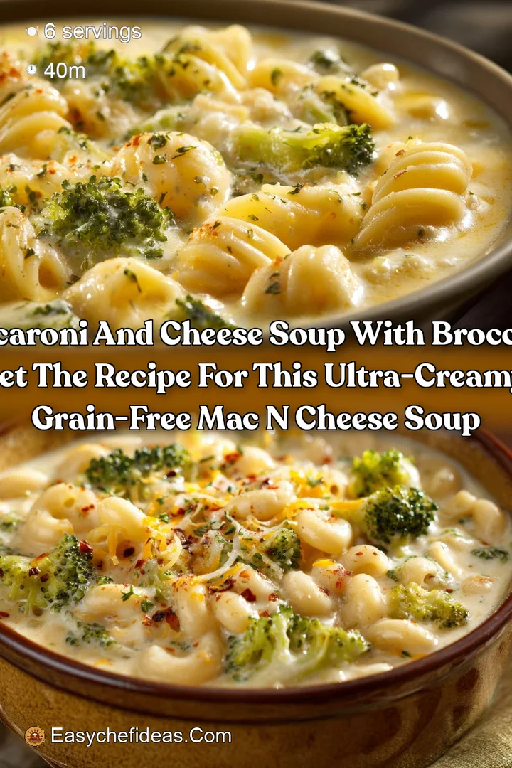 Macaroni and Cheese Soup with Broccoli: Get the Recipe for This Ultra-Creamy Grain-Free Mac N Cheese Soup