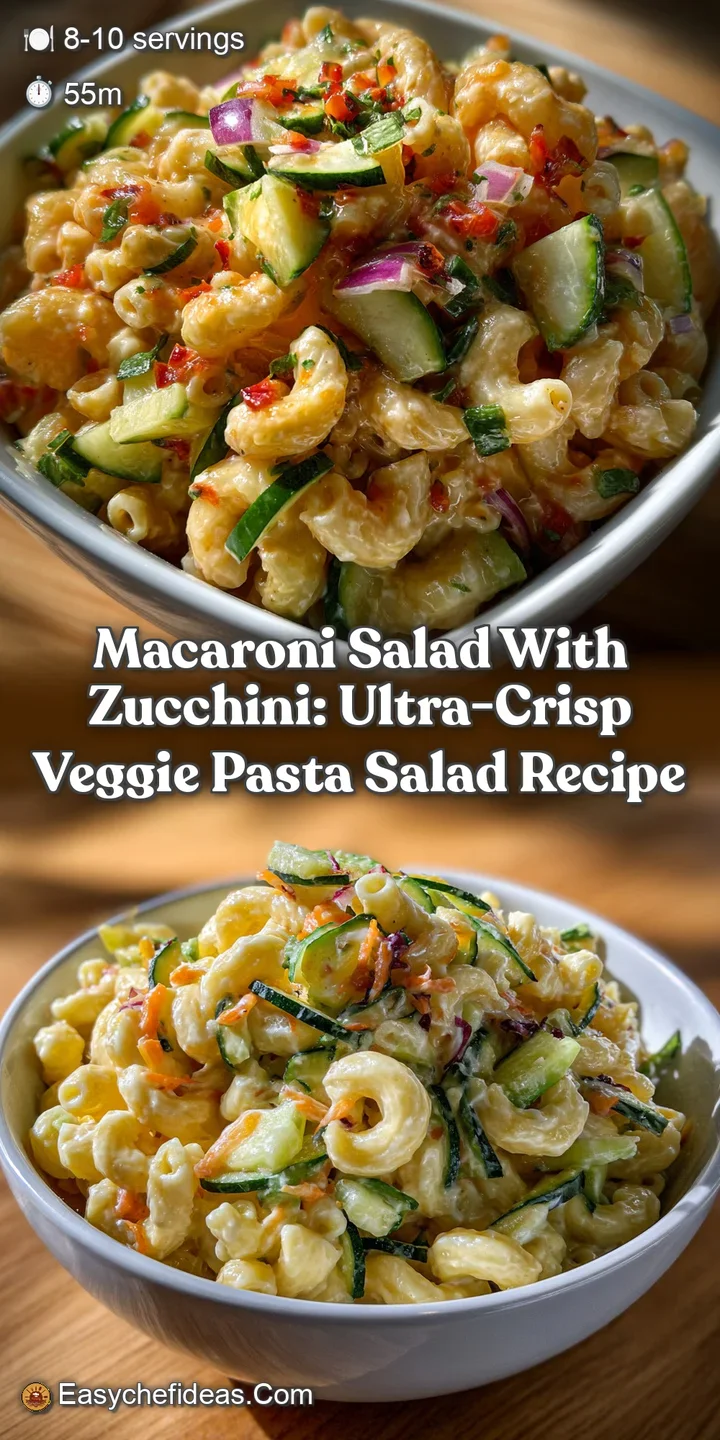 Macaroni Salad with Zucchini: Ultra-Crisp Veggie Pasta Salad Recipe