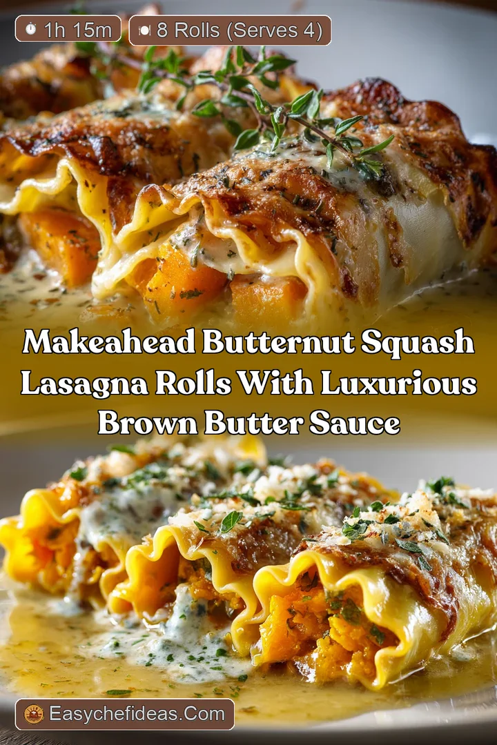 MakeAhead Butternut Squash Lasagna Rolls with Luxurious Brown Butter Sauce