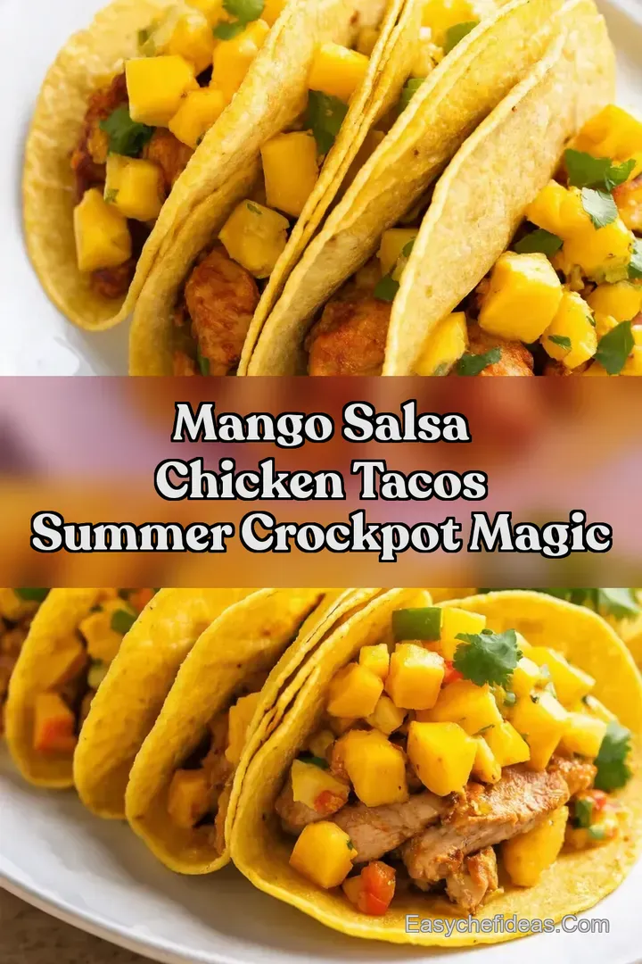 Mango Salsa Chicken Tacos Summer Crockpot Magic