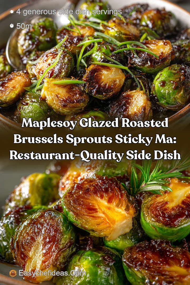 Maplesoy glazed roasted brussels sprouts Sticky ma: Restaurant-Quality Side Dish
