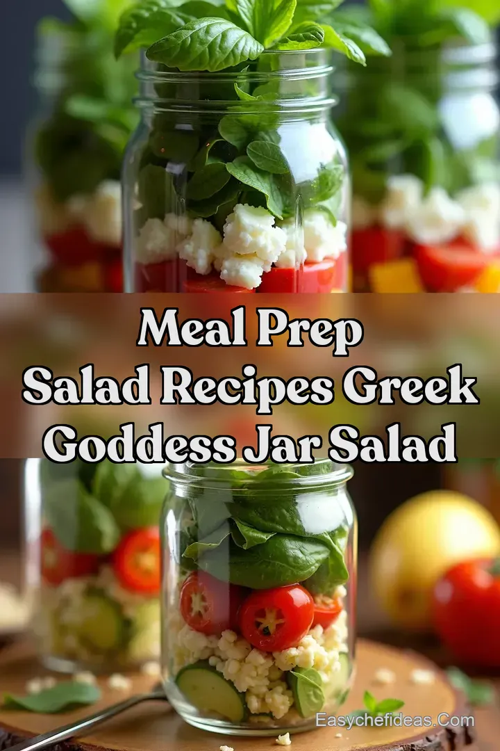 Meal Prep Salad Recipes Greek Goddess Jar Salad