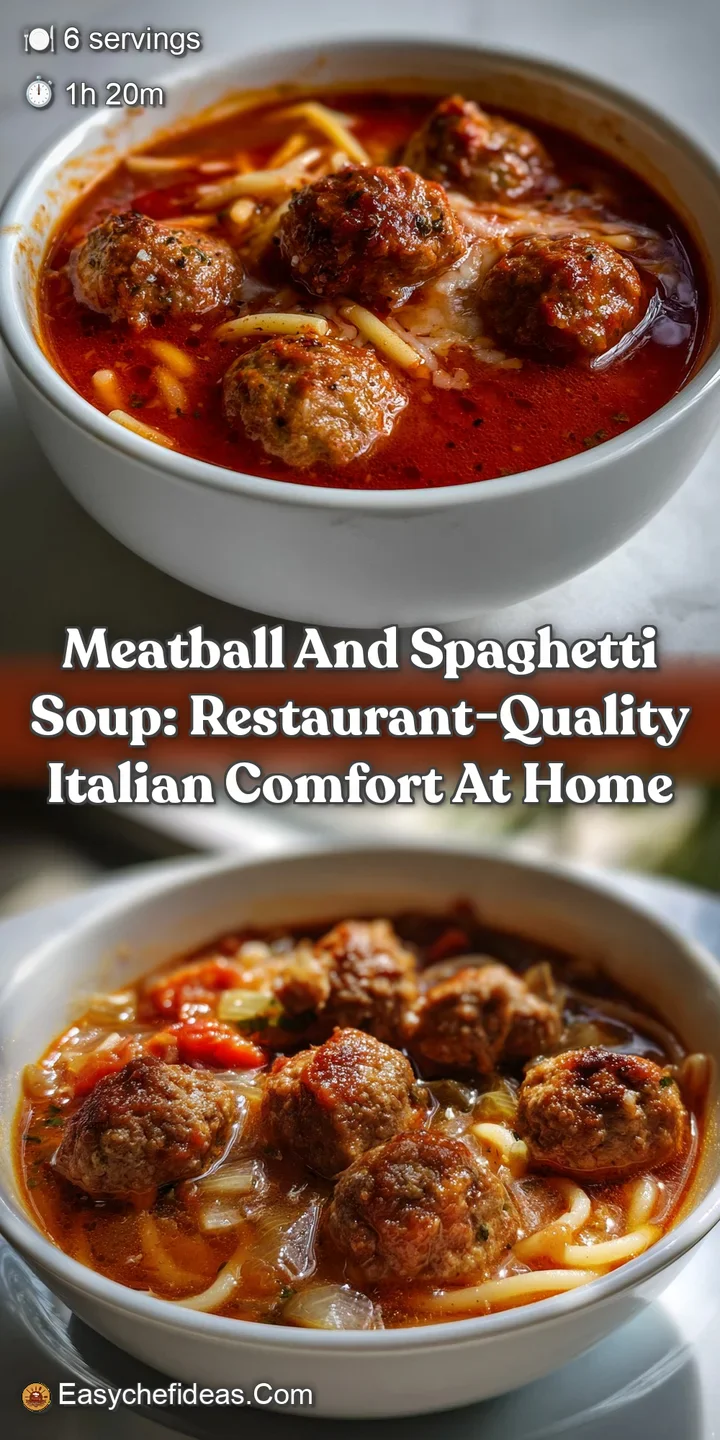 Meatball and Spaghetti Soup: Restaurant-Quality Italian Comfort at Home