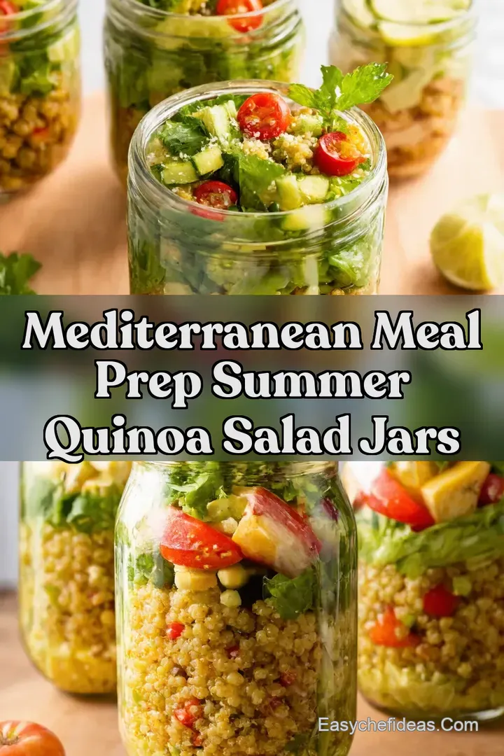 Mediterranean Meal Prep Summer Quinoa Salad Jars