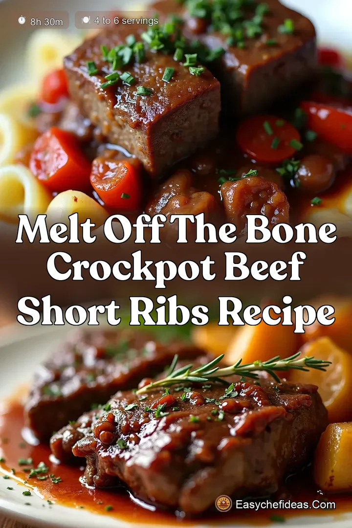 Melt Off The Bone Crockpot Beef Short Ribs Recipe