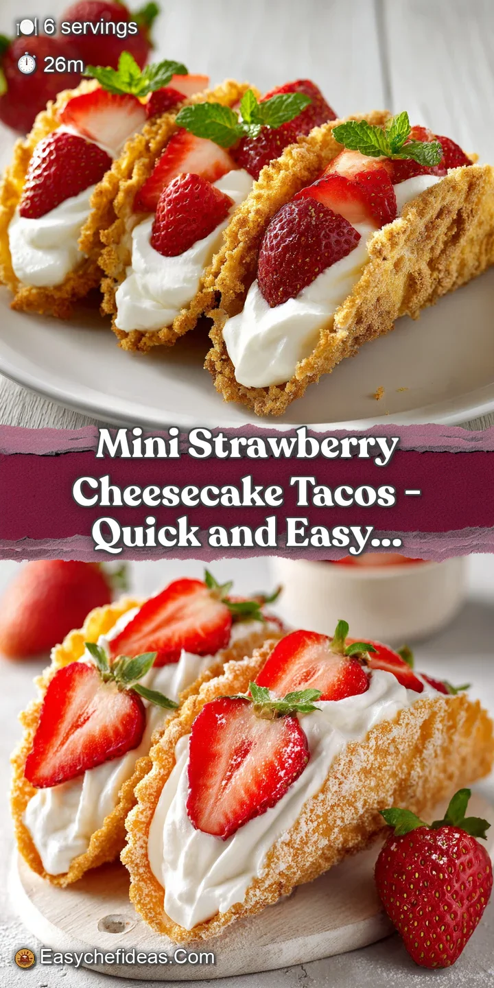 Close-up of a velvety white cheesecake filling topped with a glossy strawberry swirl inside a crisp, golden shell.