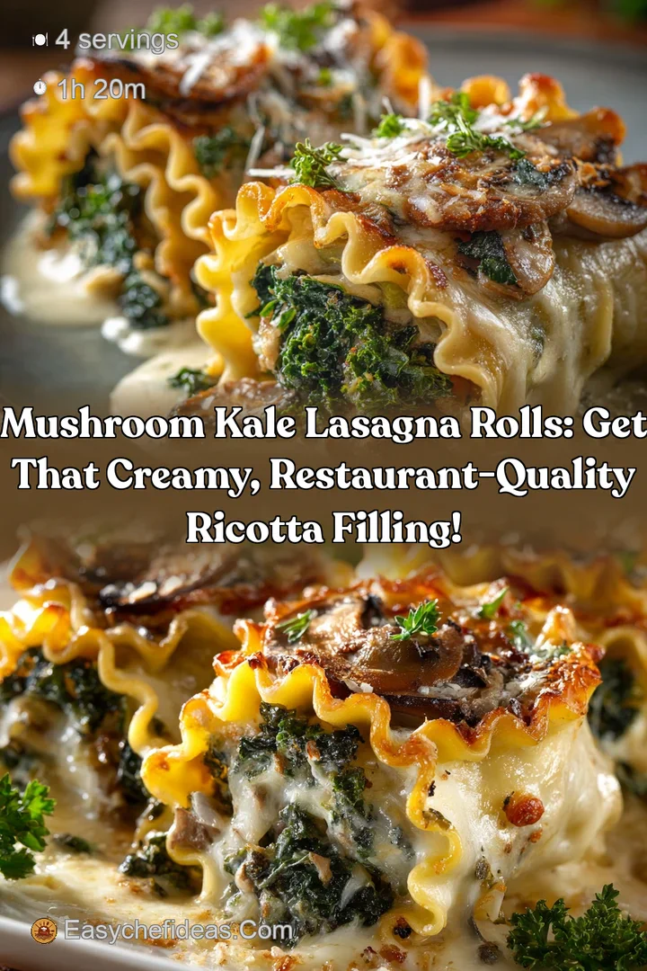 Mushroom Kale Lasagna Rolls: Get That Creamy Restaurant-Quality Ricotta Filling!