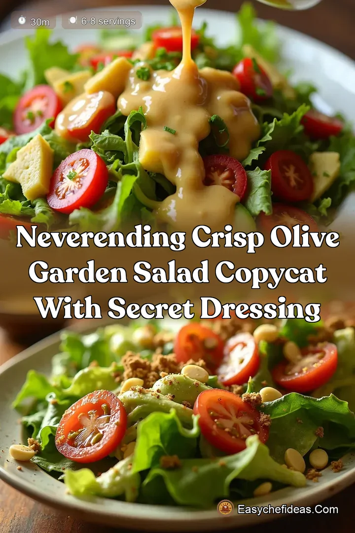 NeverEnding Crisp Olive Garden Salad Copycat with Secret Dressing