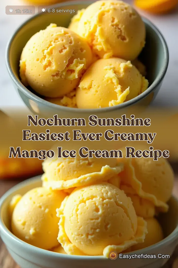 NoChurn Sunshine Easiest Ever Creamy Mango Ice Cream Recipe