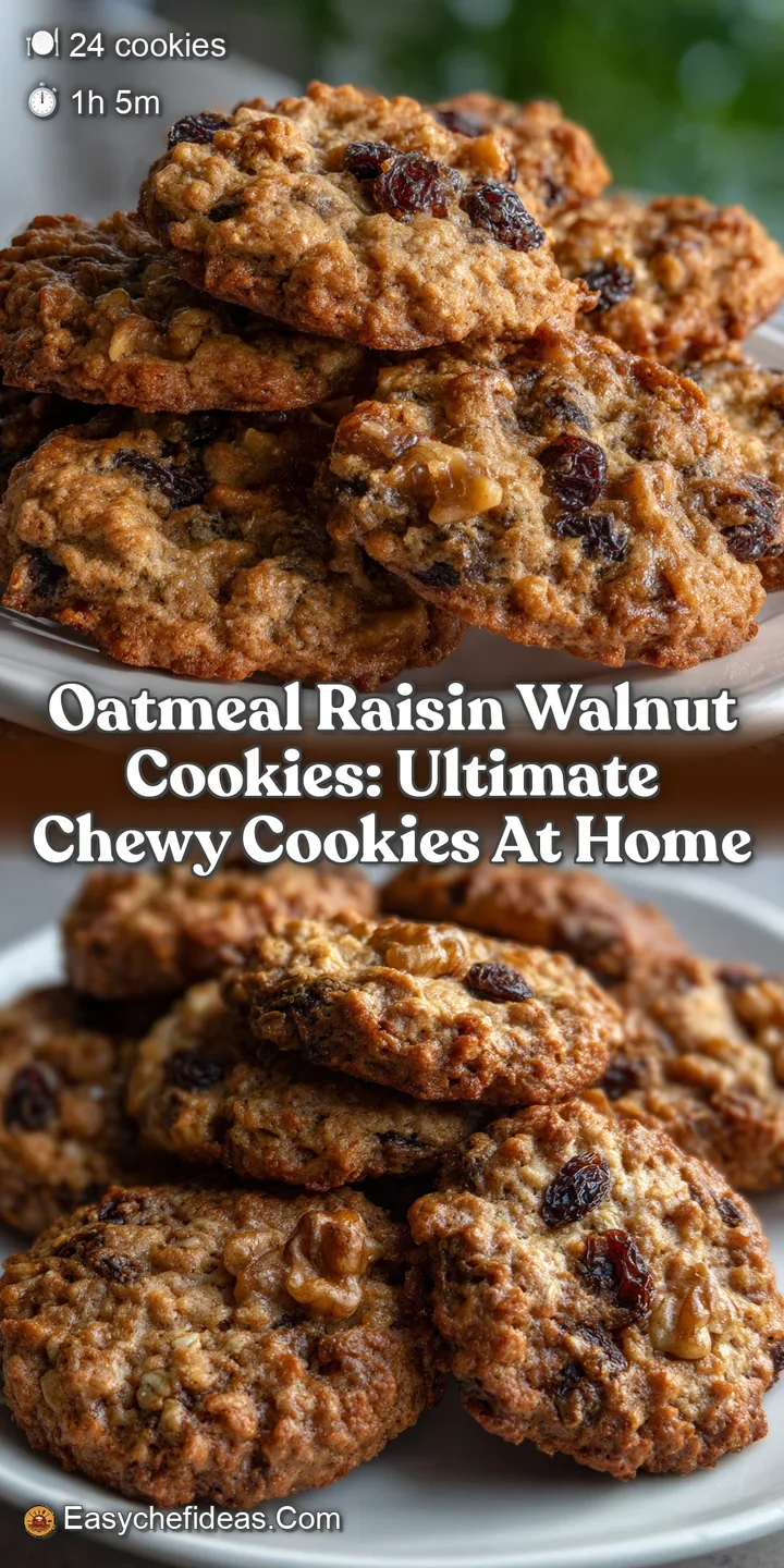 Oatmeal Raisin Walnut Cookies: Ultimate Chewy Cookies At Home