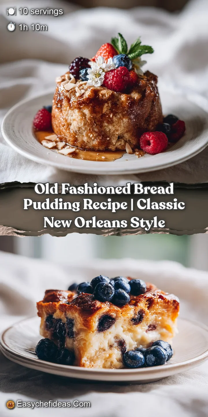 Close-up of creamy bread pudding, showing soft, soaked bread cubes and glistening sauce.