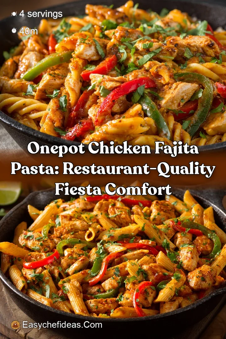 OnePot Chicken Fajita Pasta: Restaurant-Quality Fiesta Comfort