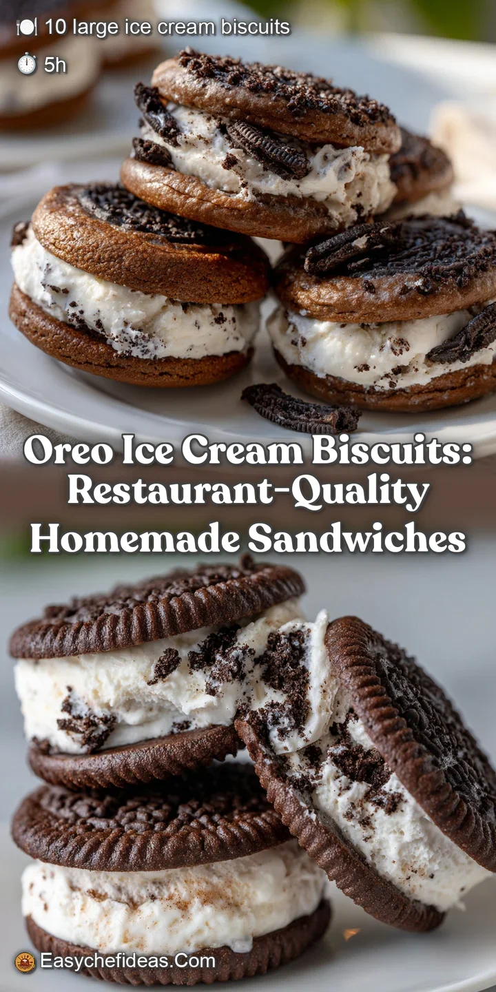 Oreo Ice Cream Biscuits: Restaurant-Quality Homemade Sandwiches