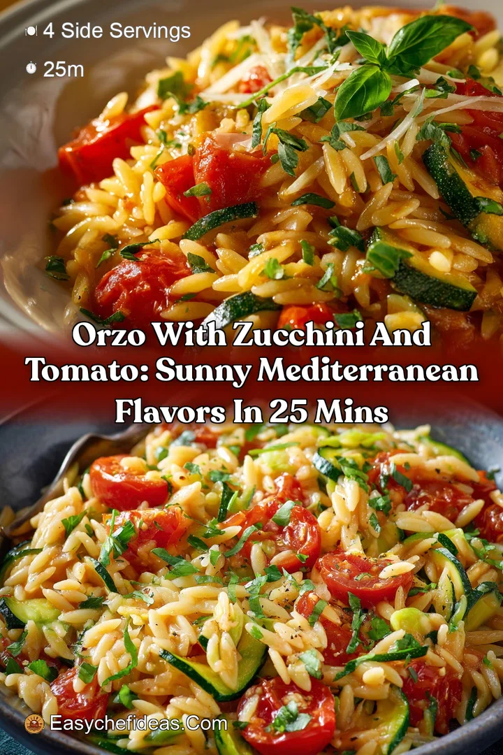Orzo with Zucchini and Tomato: Sunny Mediterranean Flavors in 25 Mins