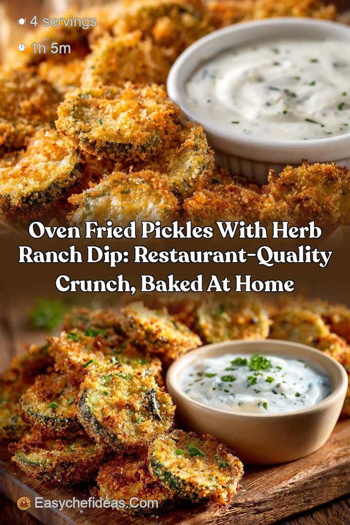 Oven Fried Pickles with Herb Ranch Dip: Restaurant-Quality Crunch Baked at Home