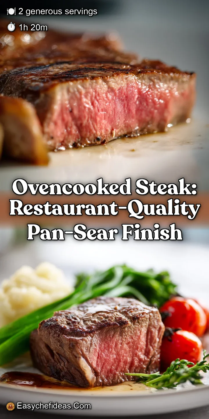 OvenCooked Steak: Restaurant-Quality Pan-Sear Finish