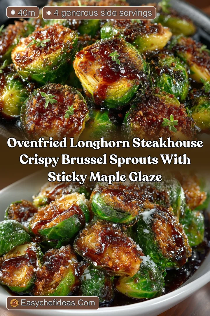 OvenFried Longhorn Steakhouse Crispy Brussel Sprouts with Sticky Maple Glaze